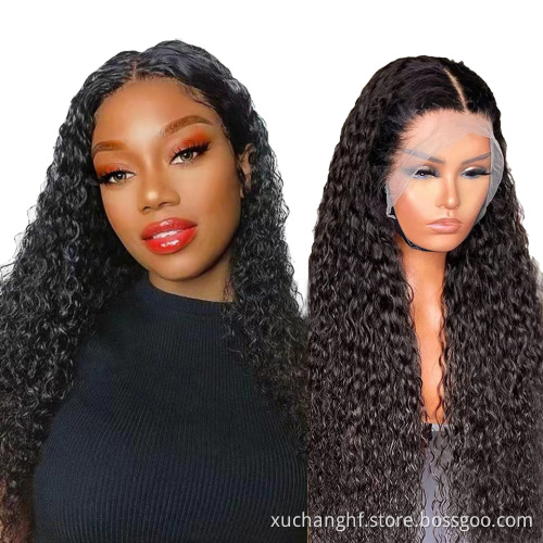 180% Density 30 Inch Deep Wave Wig Pre Plucked Transparent Hd Lace Front Wigs Remy Virgin Human Hair 13X6 Lace Frontal Wigs